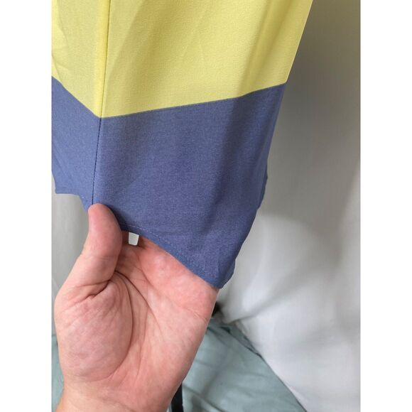 French Connection Women’s Tank Top Blue and Yellow Striped Sleeveless Size 4 - Picture 6 of 8